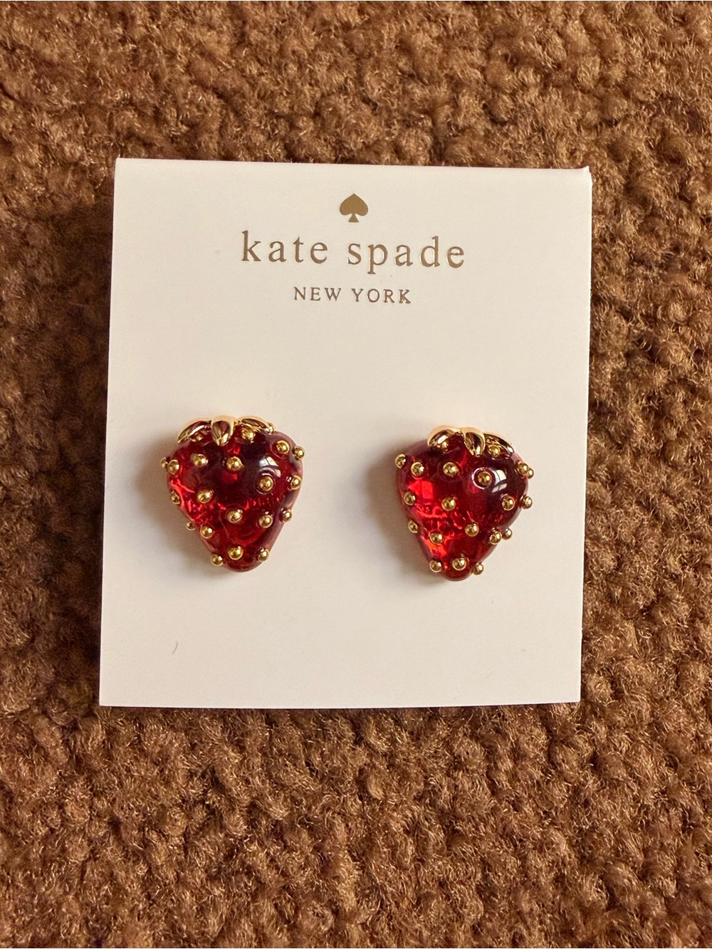 Kate Spade Tutti Fruity Strawberry Stud Earrings